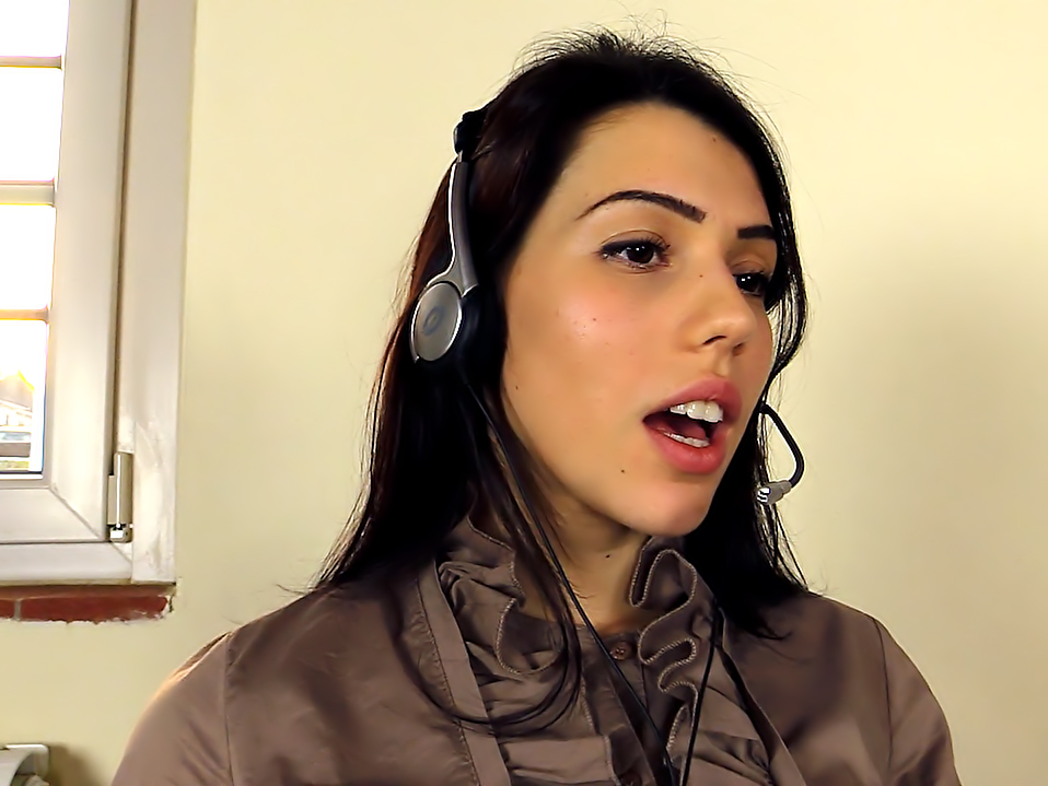 Amateur Brunette Teen in her Stocking Feet