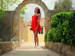 Perfect Playboy model Martina takes her sexy dress off.