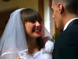 Groom bangs a couple of sluts after the wedding