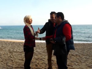 Blonde Girl Gives Head On The Beach