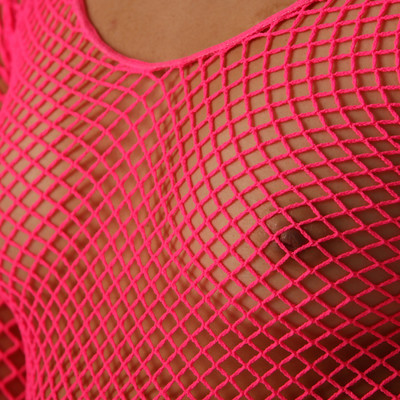 Pink Fishnet Dress - Nextdoor Models